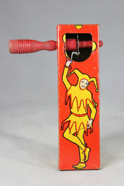 Jester Noisemaker Tin-Lithograph Toy by Kirchhof of Newark, NJ, 1927