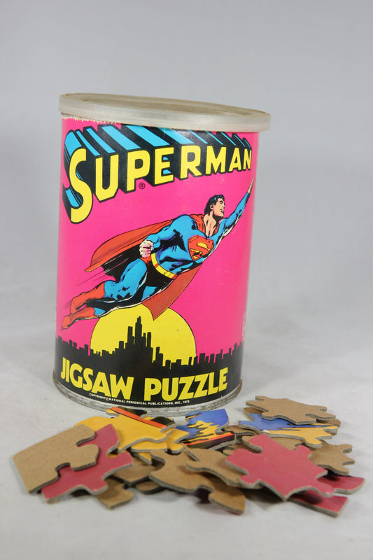 Superman 81-Piece Jigsaw Puzzle, 1973 (Missing 8 Pieces)