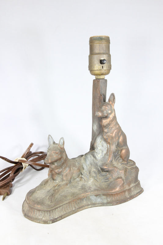 German Shepherd Metal Dog Lamp