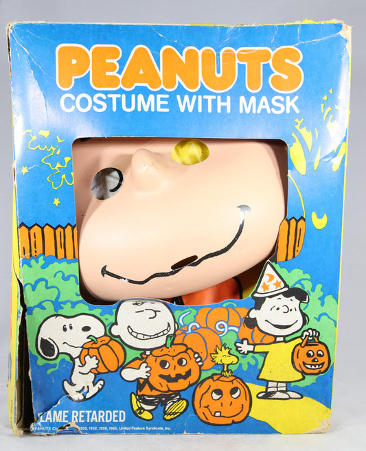 Peanuts Charlie Brown Halloween Costume with Mask by Ben Cooper, 1965 (In Box)