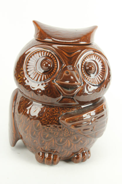 McCoy 204 USA Brown Owl Mid-Century Ceramic Cookie Jar