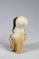 Bride and Groom Bisque Kewpie Dolls with Clothes, 2.5"