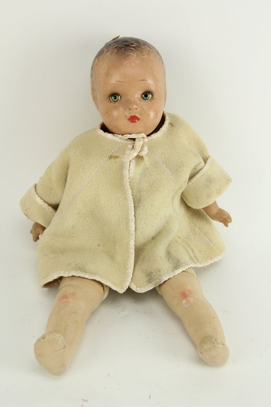 Enchanting Eyes Horsman Dolls Vintage Composition Doll, 1940s, 15"