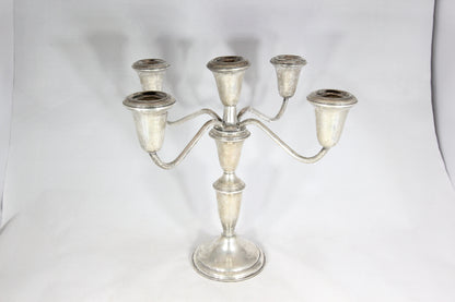 Weighted Sterling Silver Candelabra for 5 Candles by Empire