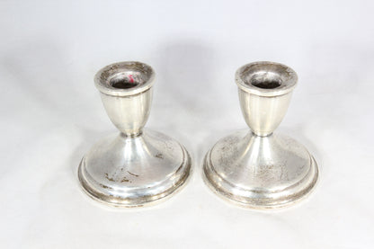 Pair of Weighted Sterling Silver Duchin Creation 3.5" Candlesticks