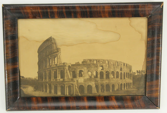 Antique Framed Photograph Print of the Colosseum Ruins, Rome, Italy - 16 x 11"