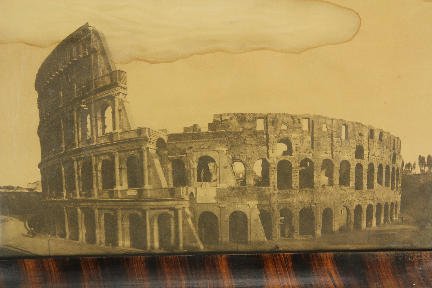 Antique Framed Photograph Print of the Colosseum Ruins, Rome, Italy - 16 x 11"