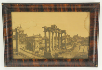 Antique Framed Photograph Print of the Forum Ruins, Rome, Italy - 16 x 11"