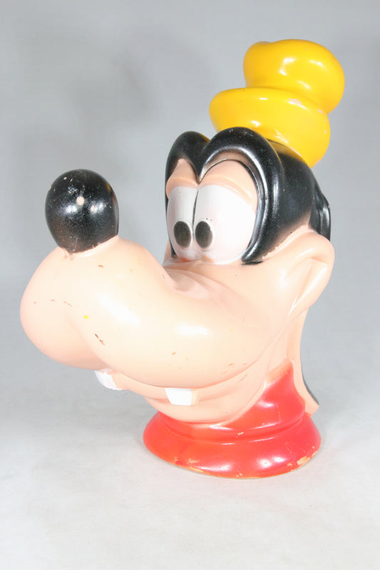 Vinyl Walt Disney Productions Goofy Coin Bank by Play Pal Plastics, Inc., 1971