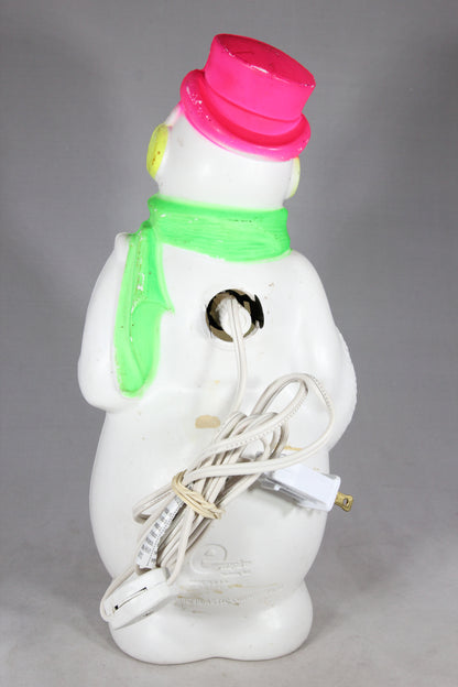Snowman Light Up Blow Mold by Empire Plastic, 1968