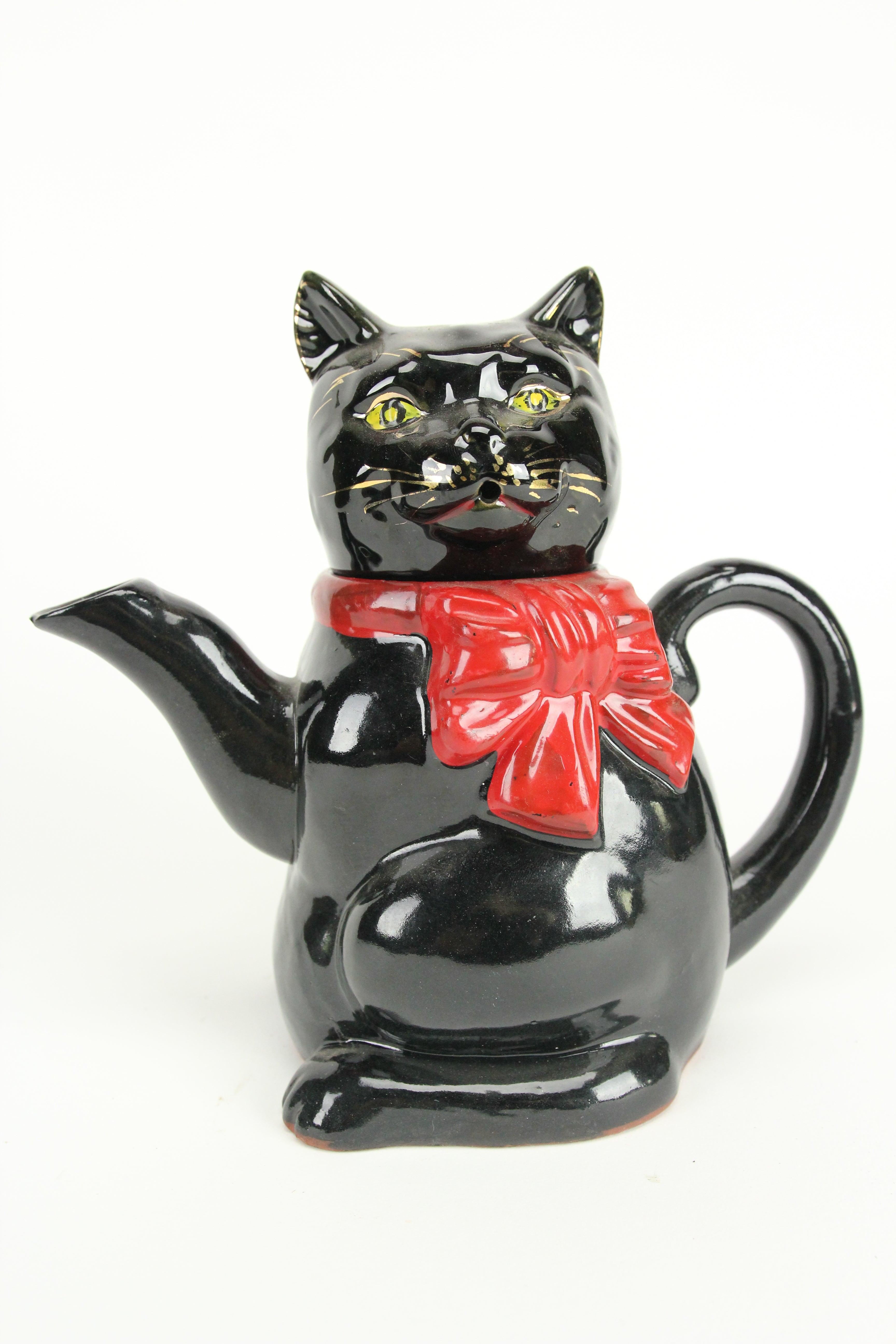 Cat Teapot | Japanese Traditional Style Ceramic Black Cat 2024 Teapot