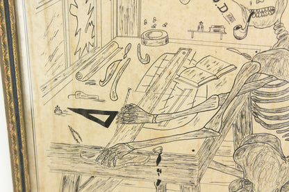 Skeleton Drawing by Elsie O. Horsman, Fore River Shipyard, Quincy, MA 1905