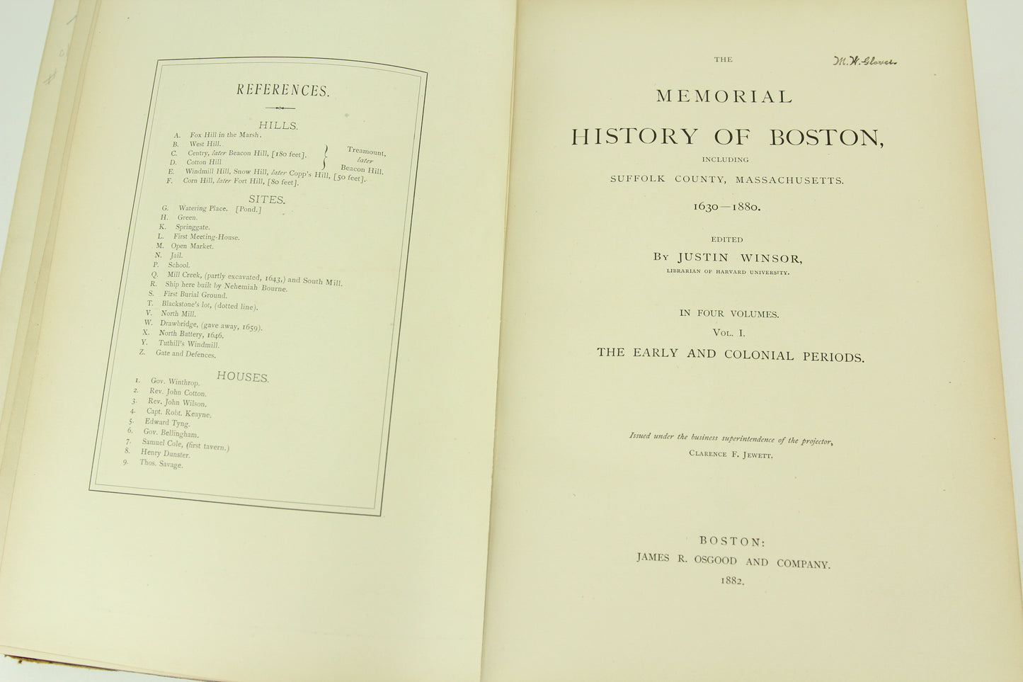 The Memorial History of Boston, Vol I: The Early and Colonial Periods, 1882