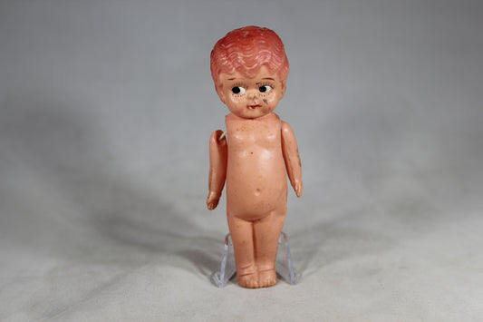 Handpainted Celluloid Flapper Kewpie Doll Made in Japan, 4.5"