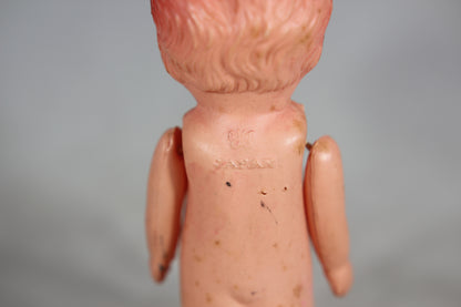 Handpainted Celluloid Flapper Kewpie Doll Made in Japan, 4.5"