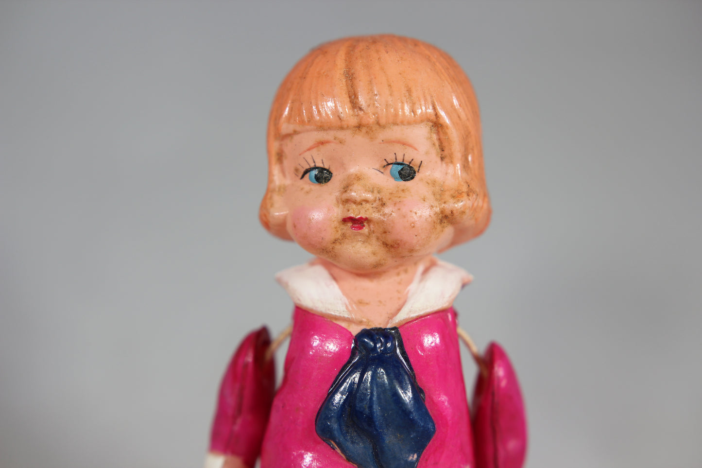 Handpainted Celluloid School Boy Kewpie Doll Made in Japan, 5"