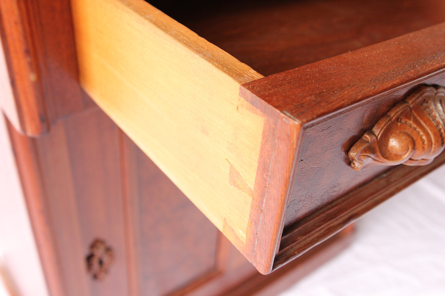 Victorian Ladies Drop Down Secretary Writing Desk with What-Not Shelf