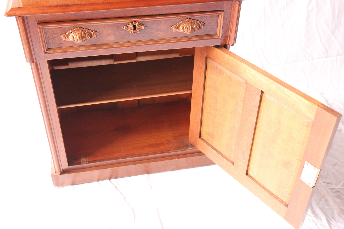 Victorian Ladies Drop Down Secretary Writing Desk with What-Not Shelf