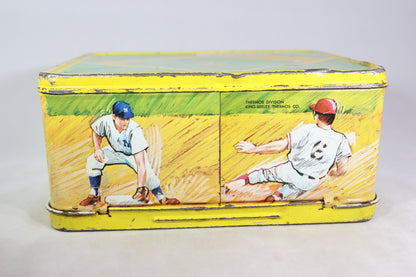 Play Ball Magnetic Game Lunch Kit Thermos Brand Metal Lunchbox, 1969 (With Thermos!)