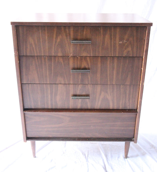 Mid-Century Modern Four Drawer Bureau By Bassett Furniture