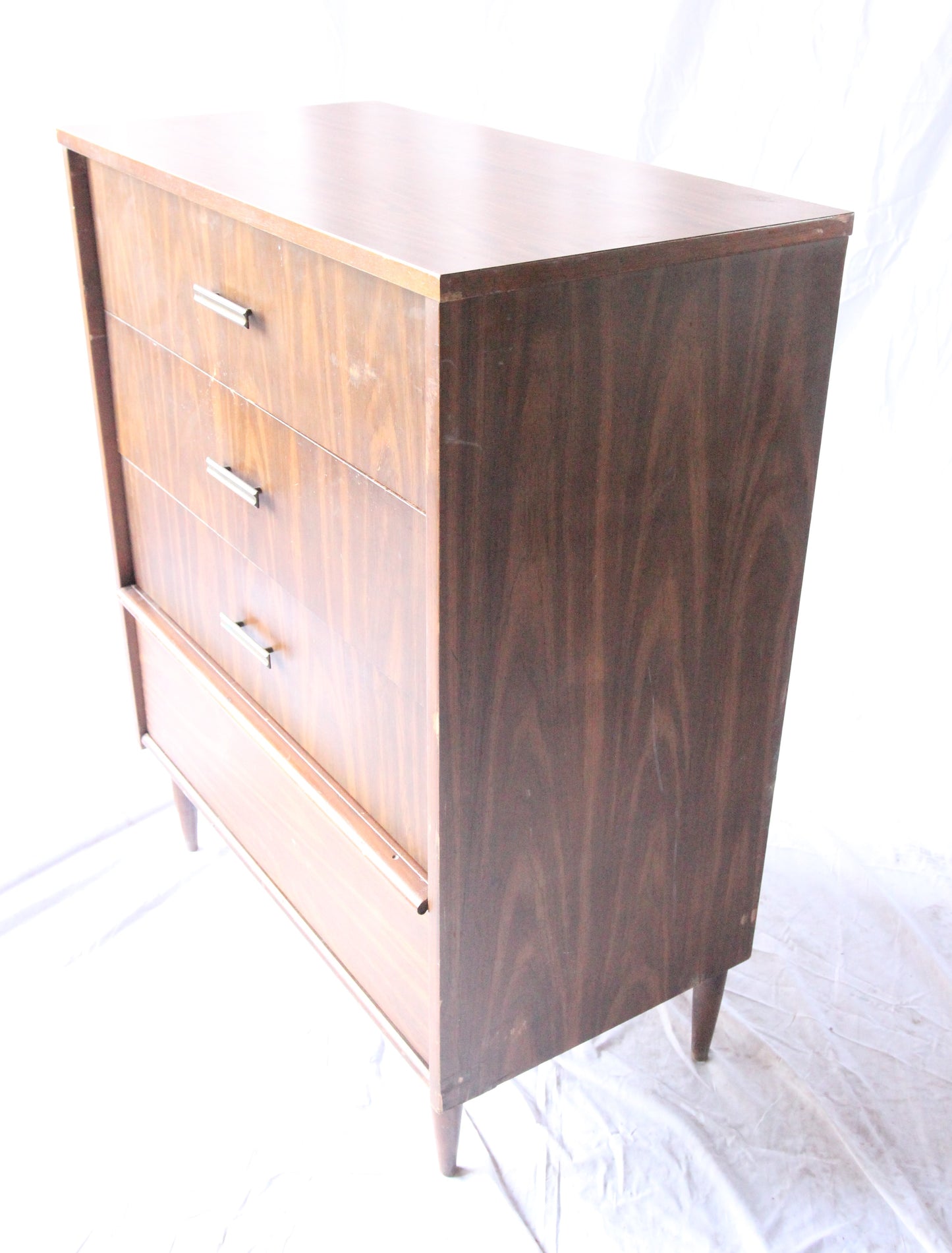 Mid-Century Modern Four Drawer Bureau By Bassett Furniture