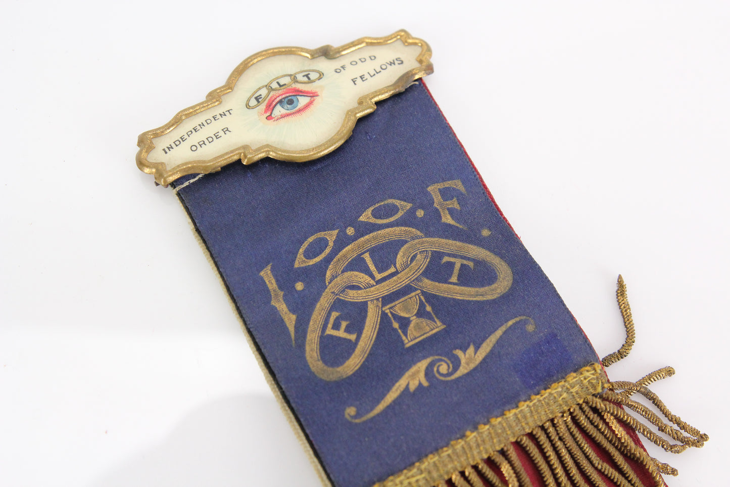 Connecticut River Lodge No. 7, Barnet, Vermont Antique Odd Fellows Ribbon