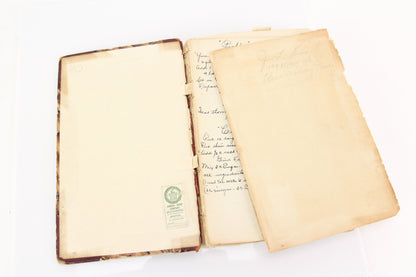 Antique Handwritten Recipe Cookbook Baking and Scrapbook by J.L. Knox