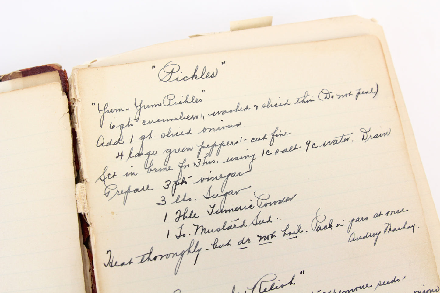 Antique Handwritten Recipe Cookbook Baking and Scrapbook by J.L. Knox