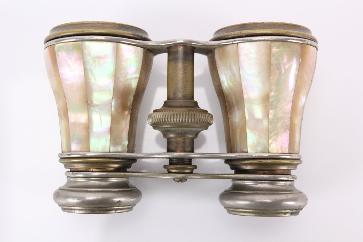 Antique La Ville Mother of Pearl and Brass Opera Glasses, Paris, France