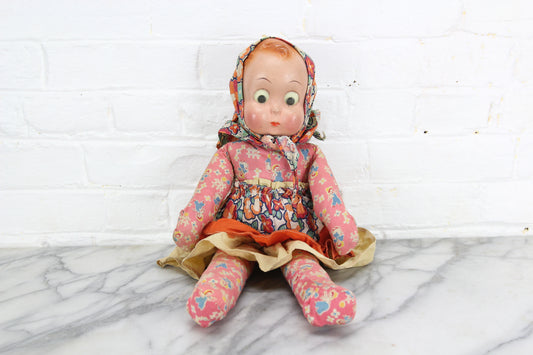 Ralph Freundlich Goo-Goo Googly Eyed Composition Doll, 20"