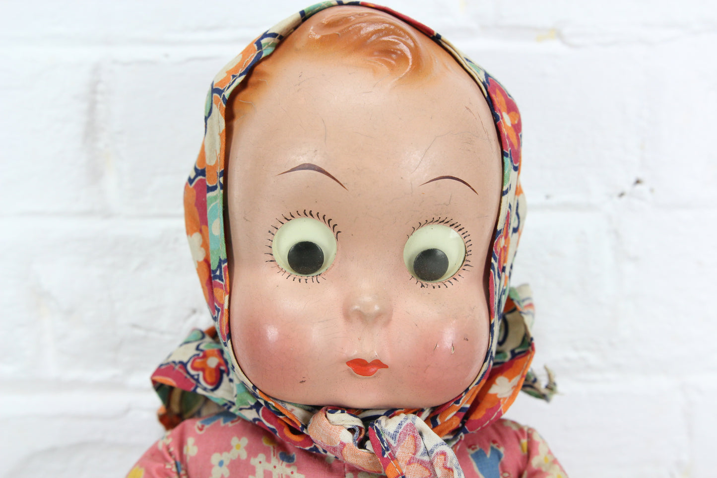 Ralph Freundlich Goo-Goo Googly Eyed Composition Doll, 20"