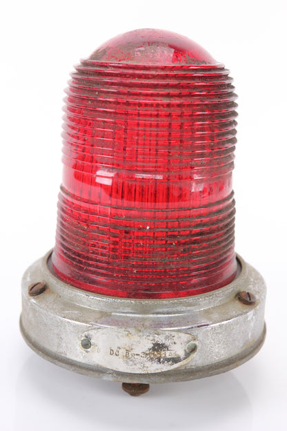 Antique Emergency Ambulance Light with Red Glass Lens