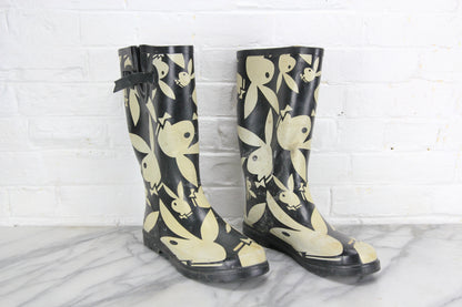 Playboy Bunny Rain Boots, Pair, Size 10