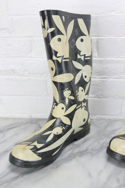 Playboy Bunny Rain Boots, Pair, Size 10