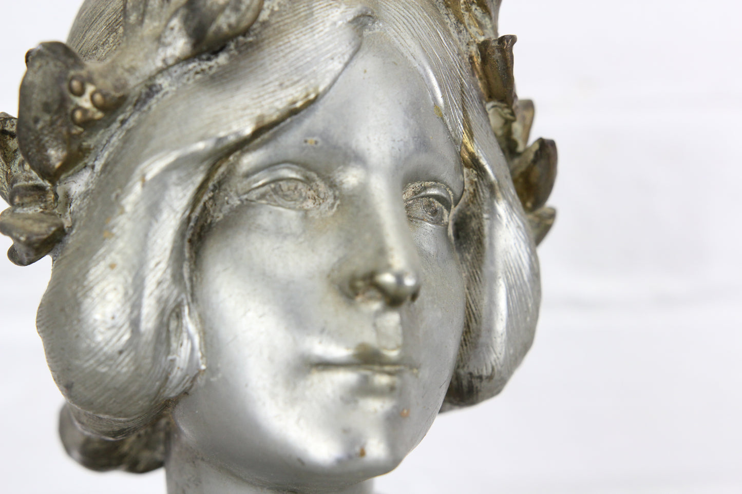 Art Nouveu Bronzed Spelter Bust of Enid