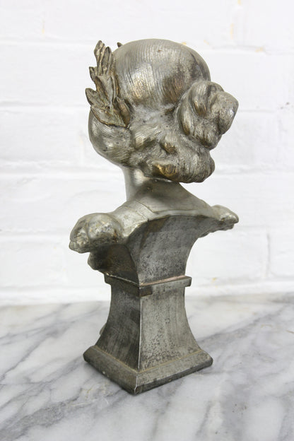 Art Nouveu Bronzed Spelter Bust of Enid