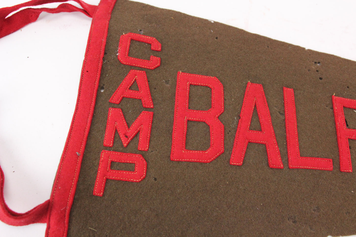 Camp Balfour Lake Stitched Letter Felt Souvenir Pennant - 27"