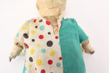 Antique Composition Doll with Unique Clown Suit Dress - 12"