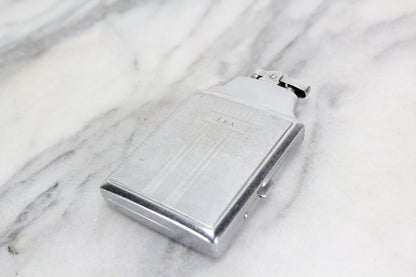 Ronson "MASTERCASE" Cigarette Case with Lighter, Engraved Lea