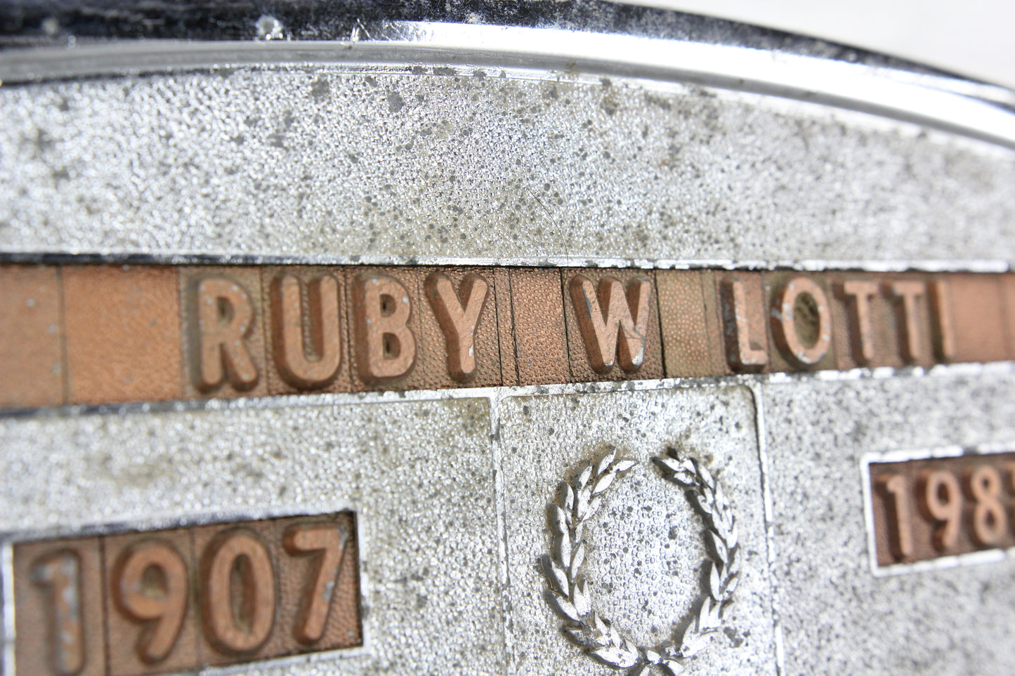 Ruby L. Lotti, 1907-1988, Funeral Temporary Grave Marker