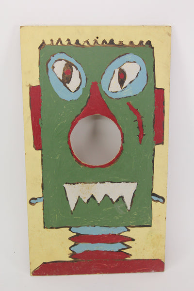 Vintage Bean Bag Toss Robot Monster Painted Carnival Game - 12.75 x 22.5"