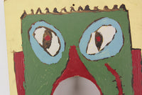 Vintage Bean Bag Toss Robot Monster Painted Carnival Game - 12.75 x 22.5"