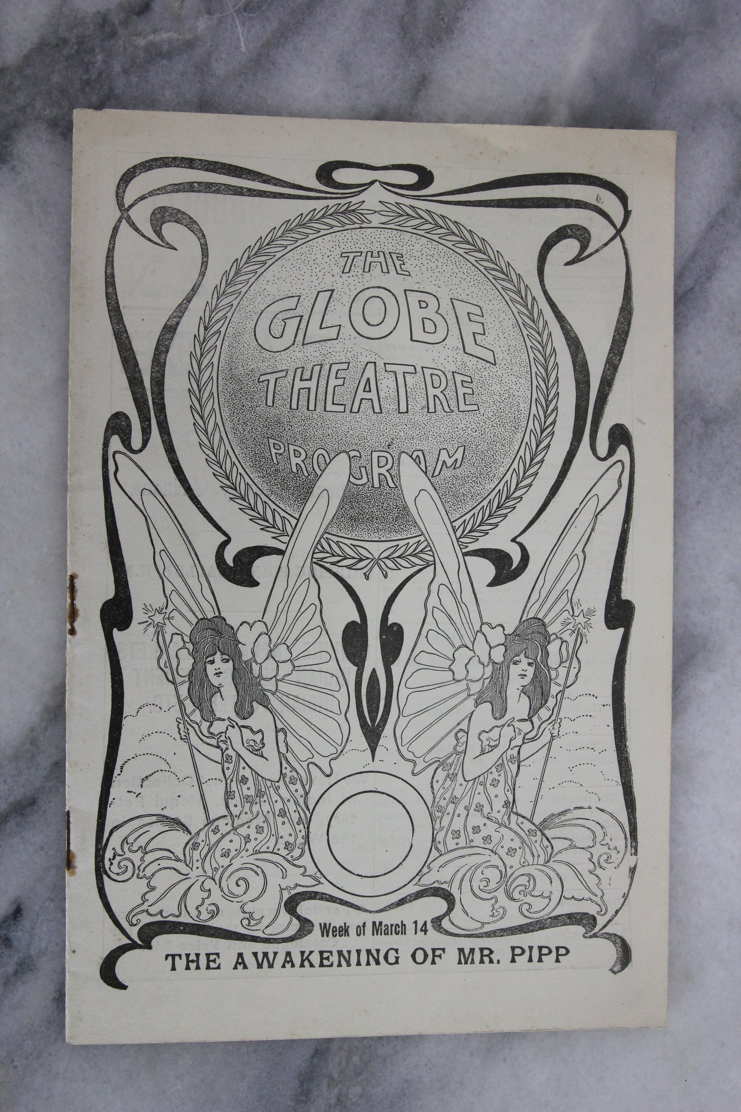 Antique Playbill from The Globe Theatre, Boston, Week of March 14, 1903
