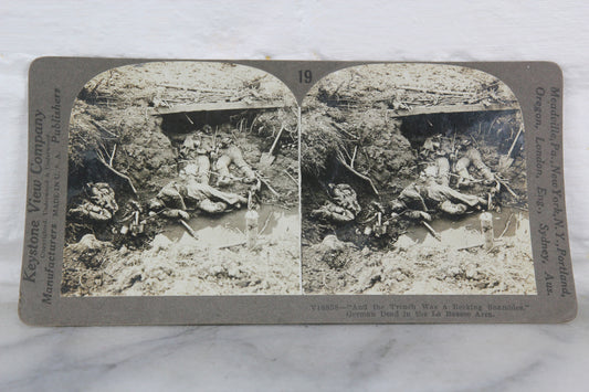 German Dead in the La Basse Area - Keystone Stereo Card