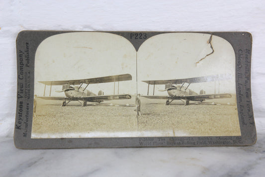 The Chicago "Around the World Plane" - Keystone Stereo Card