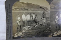 Salmon Caught with Nets on Columbia River, Oregon - Keystone Stereo Card