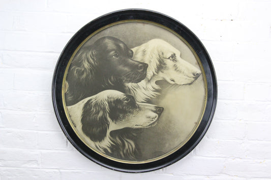 Pharaoh's Dogs Print in Round Frame - 20.5" x 20.5"