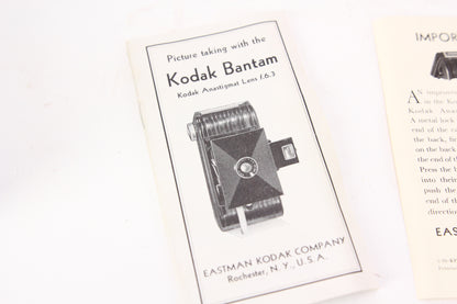 Kodak Bantam with Kodak f/6.3 Anastigmat Lens Folding Camera with Original Box