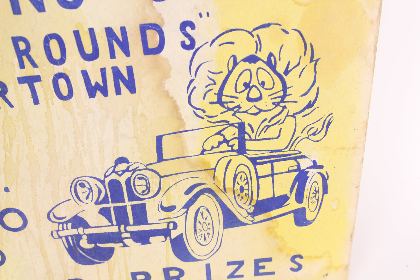 Screen Printed Broadside Poster for an Antique Auto Show, Watertown, NY, 1975