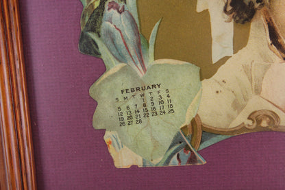 Antique Die Cut 1905 Advertising Calendar for January, February, and March